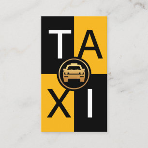 Svart Gult Taxi-kryssrutedrivrutin Visitkort