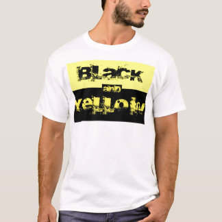 Svart- & gultfläkt t-shirt