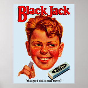 Svart gum-gummi med 1920-Jack Poster
