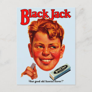 Svart gum-Jack på 1920-talet Vykort