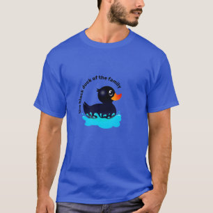 Svart gummi Anka -"familjens svarta anka" T Shirt