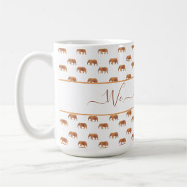 Svart gyllene elefanter för Pappa Ringer 15oz Kaffemugg