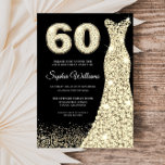 Svart gyllene Gnistra - 60:e Födelsedagsfesten Inbjudningar<br><div class="desc">Svartsvart gyllene Gnistra - 60:e Födelsedagsfest inbjudan-variationer till inbjudan och matchande artiklar i vår butik</div>