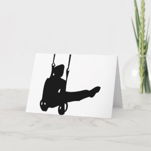 Svart gymnast-ikon kort