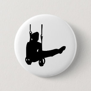 svart gymnastsymbol knapp