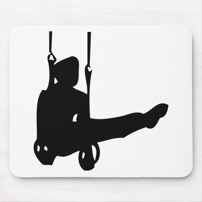 svart gymnastsymbol musmatta (Framsidan)