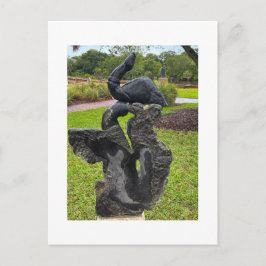 Svart häger skulptur vykort