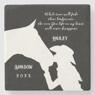 Svart hakhoofprint, citattecken stenunderlägg