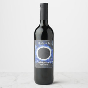 Svart hål Cabernet - sauvignon Vinflaska Etikett