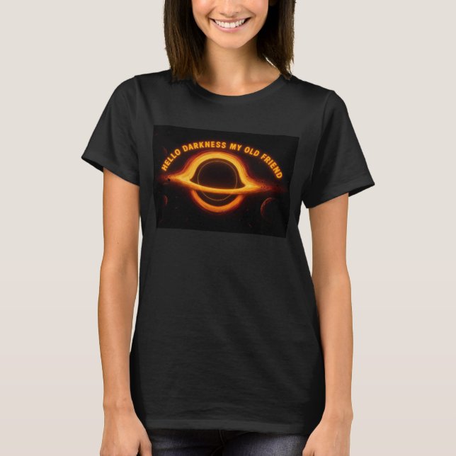 Svart Hål Interstellär Konversation T Shirt (Framsida)