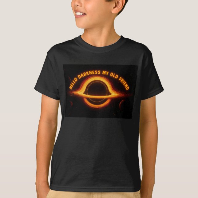 Svart Hål Interstellär Konversation T Shirt (Framsida)