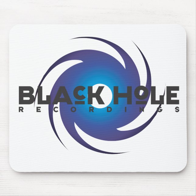 Svart hålinspelningar "blått" Mousepad Musmatta (Framsidan)