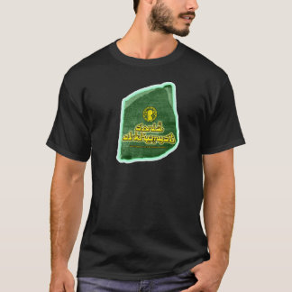Svart hållbar bomullsutslagsplats 100% tee shirt