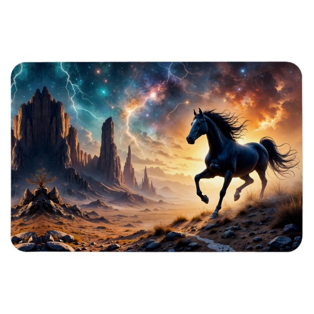 Svart hallion i Desert Nebula-stjärnans blixt Magnet (Horisontell)