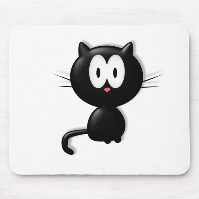 Svart Halloween för kattScardy katt gåva Musmatta (Framsidan)