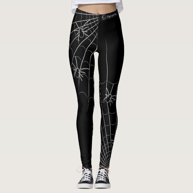 Svart Halloween Leggins Leggings (Framsida)