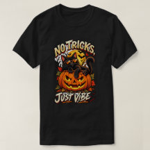 Svart Halloween T-Shirt för Katter – Inga Bus, Bar