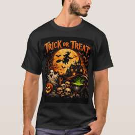 Svart Halloween-trick eller Treat Herr T Shirt
