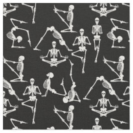 Svart halloween yoga skelettet tyg