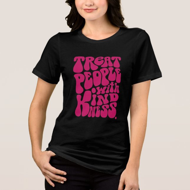 Svart halvärmad T-shirt för kvinnor (Framsida)