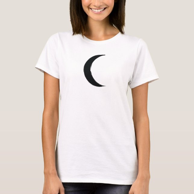 Svart halvmåne magi Mörk måne astrologi T Shirt (Framsida)