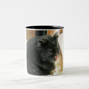 Svart Hamster Två-Tonad Mugg