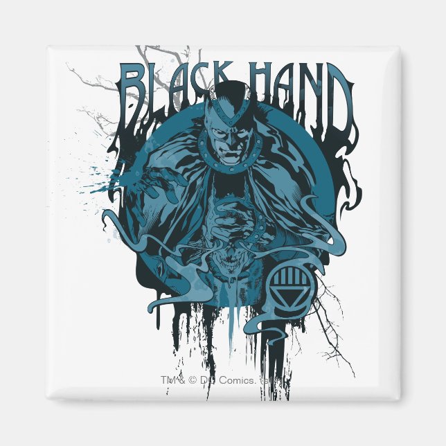 Svart hand - Grafikkollage Magnet (Framsidan)