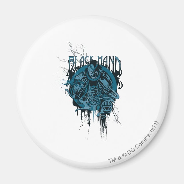 Svart hand - Grafikkollage Magnet (Framsidan)