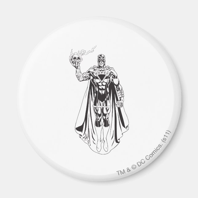 Svart hand med skal 3 magnet (Framsidan)