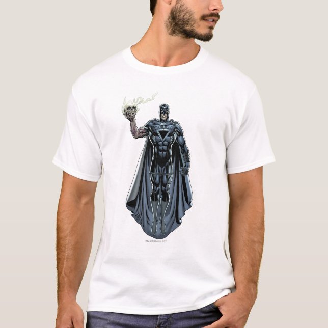 Svart hand med Skull 2 T Shirt (Framsida)