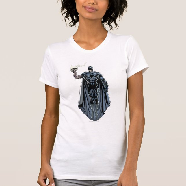 Svart hand med Skull 2 Tee Shirt (Framsida)
