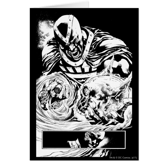 Svart hand med Skullpanel 2 Hälsningskort (Framsidan)