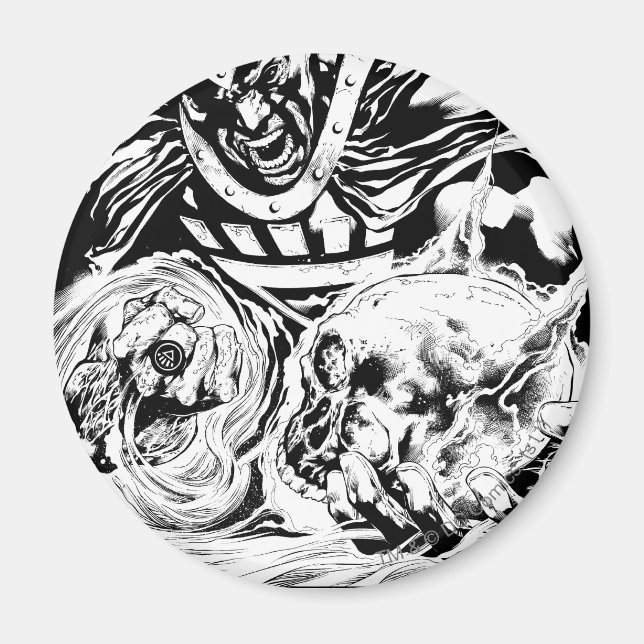 Svart hand med Skullpanel 2 Magnet (Framsidan)