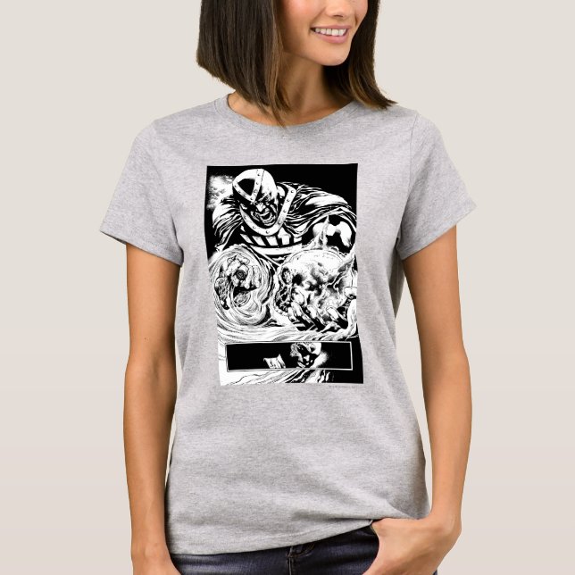 Svart hand med Skullpanel 2 T-shirt (Framsida)