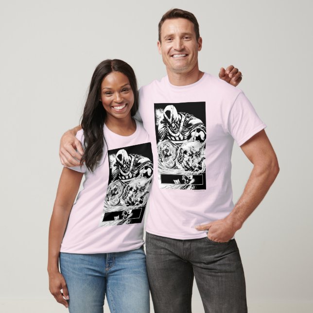 Svart hand med Skullpanel 2 T-shirt (Unisex)