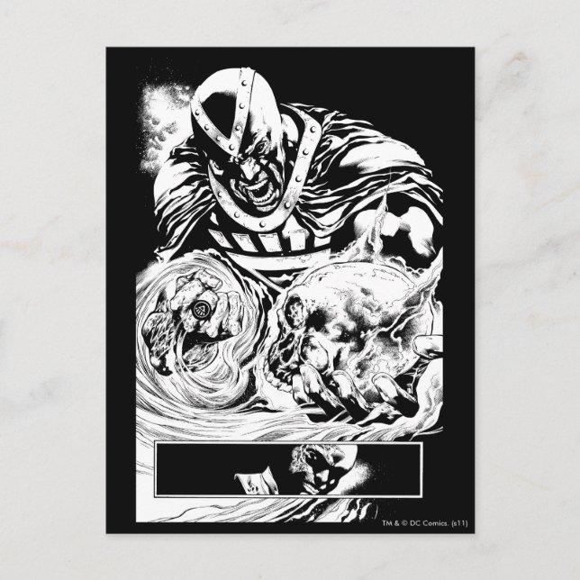 Svart hand med Skullpanel 2 Vykort (Framsida)