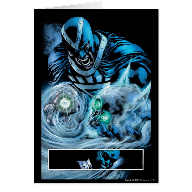 Svart hand med skullpanel hälsningskort (Framsidan)