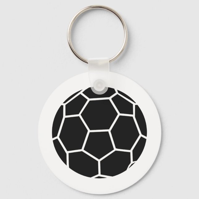 Svart handbollsikon nyckelring (Framsida)