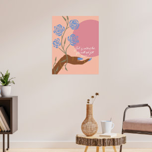 Svart handkonst med Ro och bekräftelser Poster