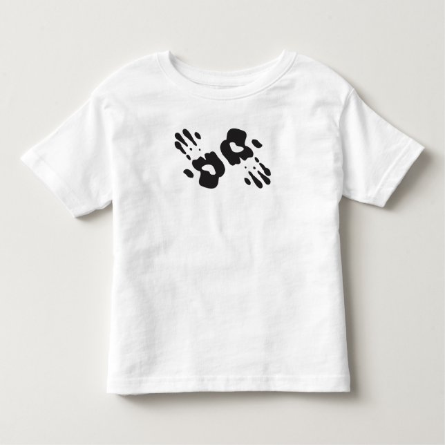 Svart Handprints T-shirt (Framsida)