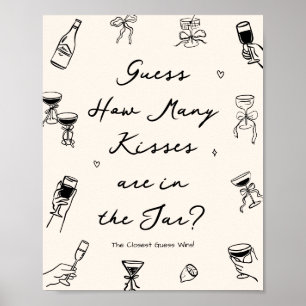 Svart Handritad Bröllopsfest Förmoda Hur Många Poster