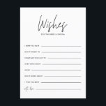 Svart handskrift Önskemål för Bride and Groom Tilläggskort<br><div class="desc">Svart handskriftsformat Önskemål för bride- och Groom-kortet | Skriva bra önskemål för bruden och brudgummen med det här snyggt bröllop-kortet. Den har handskript,  modern typografi och polka dots mönster.</div>