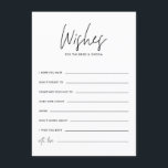 Svart handskrift Önskemål för Bride and Groom Tilläggskort<br><div class="desc">Svart handskriftsformat Önskemål för bride- och Groom-kortet | Skriva bra önskemål för bruden och brudgummen med det här snyggt bröllop-kortet. Den har handskript,  modern typografi och polka dots mönster.</div>