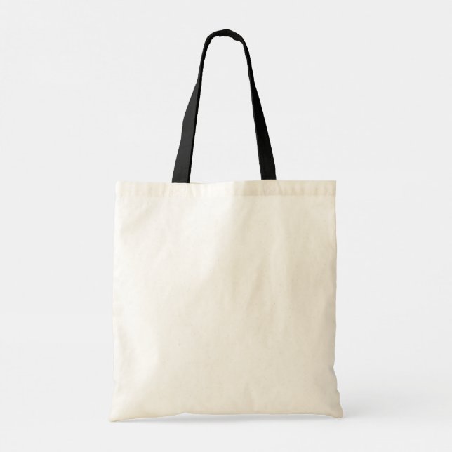 Svart Handtag Linned Toteväska Tygkasse (Baksida)