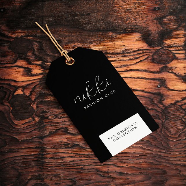 Svart handtagning Visning Pris Märkre Presentetikett (Skapare uppladdad)