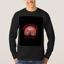 Svart Happy Halloween Spooky Club Festival Herr