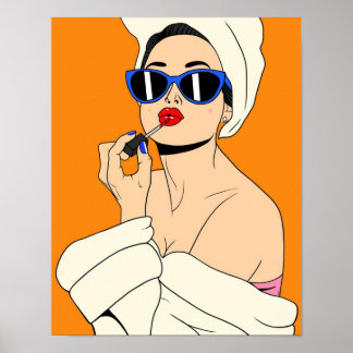 Svart hår från glamoral Girl Poster