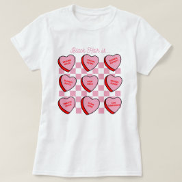 Svart Hår Kärlek Alla hjärtans dag Godis Hjärtte T Shirt