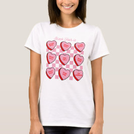 Svart Hår Kärlek Alla hjärtans dag Godis Hjärtte T Shirt