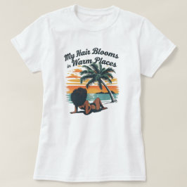 Svart Hår Sommar Strand Afro Anpassad T-Shirt
